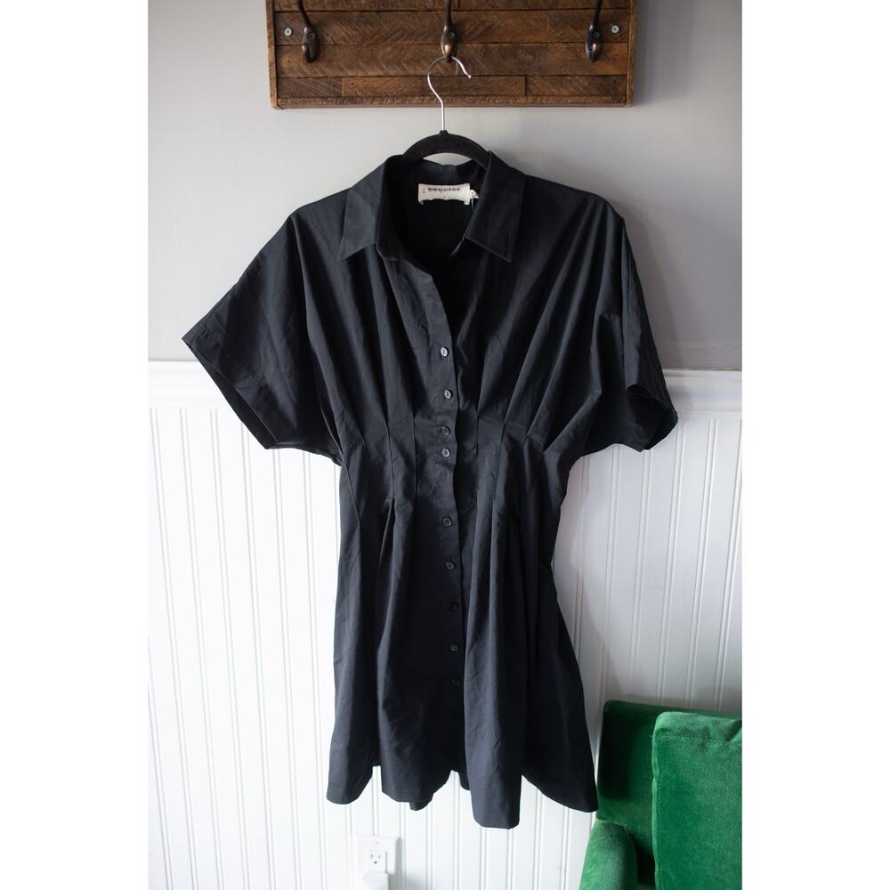 Anthropologie Tobie Button-Front Pleated Shirt Dress Mini Edition XS - Picture 2 of 4